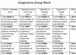 Cooperative Learning Group Rubric 91